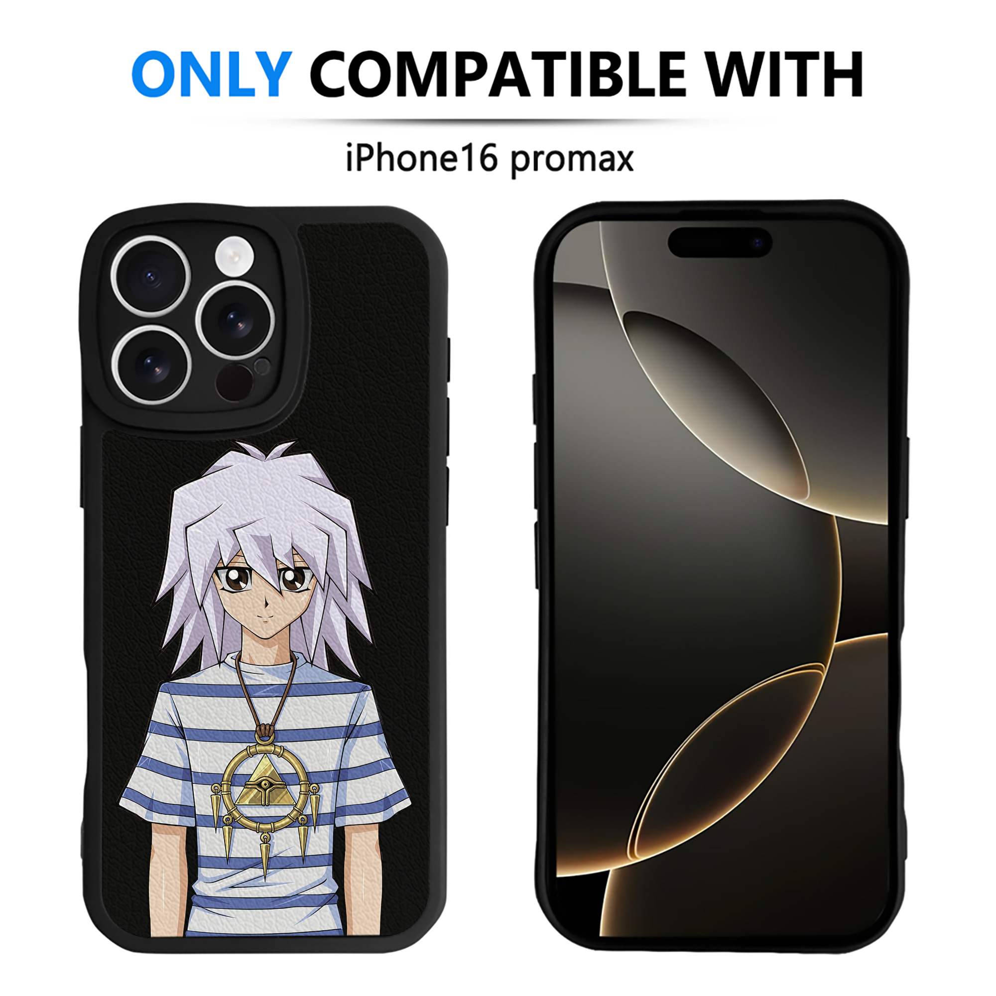 （画像用） 遊☆戯☆王 Yu-Gi-Oh! 【iPhone 16シリーズ対応】シリコンスマホケース（レザー調） 材質：シリコン